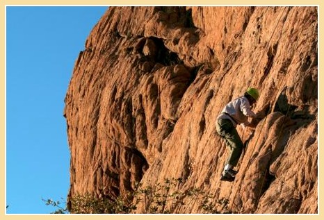 Rock Climbing in the Granite Dells- Framed.jpg